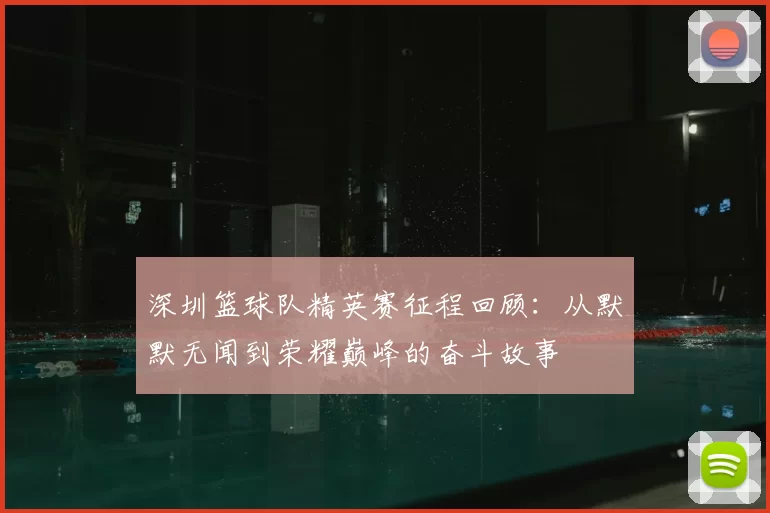 深圳篮球队精英赛征程回顾：从默默无闻到荣耀巅峰的奋斗故事